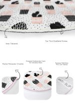 - RealHomes - Realhomes  Puantiye Zeminli Kaktüs Motifli Dijital Baskılı 2'li Oval Kaymaz Tabanlı Banyo & Mutfak Paspas Takımı Realhomes