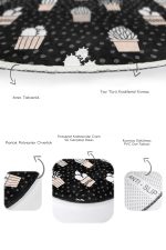 - RealHomes - Realhomes  Siyah Zemin Puantiye Motifli Kaktüs Temalı 2'li Oval Kaymaz Tabanlı Banyo & Mutfak Paspas Takımı Realhomes