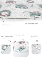 - RealHomes - Realhomes Yılbaşı Temalı Çam Ağacı Dijital Baskılı 2'li Oval Kaymaz Tabanlı Banyo & Mutfak Paspas Takımı Realhomes