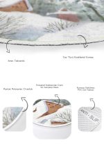 - RealHomes - Realhomes  Kış Temalı Bağ Evi Tasarımlı Dijital Baskılı 2'li Oval Kaymaz Tabanlı Banyo & Mutfak Paspas Takımı Realhomes