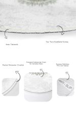 - RealHomes - Realhomes  Tüy Motifli Mandala Tasarımlı Dijital Baskılı 2'li Oval Kaymaz Tabanlı Banyo & Mutfak Paspas Takımı Realhomes