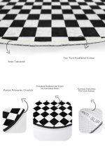 - RealHomes - Realhomes  Dama Tasarım Rujlu Kız Motifli 2'li Oval Kaymaz Tabanlı Banyo & Mutfak Paspas Takımı Realhomes