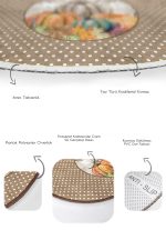 - RealHomes - Realhomes  Kabak Temalı Puantiyeli 2'li Oval Kaymaz Tabanlı Mutfak Paspas Takımı & Banyo Paspas Takımı Realhomes