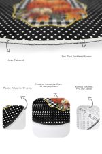 - RealHomes - Realhomes  Kabak Temalı Give Thanks Temalı 2'li Oval Kaymaz Tabanlı Mutfak Paspas Takımı & Banyo Halısı Seti Realhomes