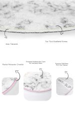 - RealHomes - Realhomes  Soft Renkli Hello Beatiful Motifli 2'li Oval Kaymaz Tabanlı Banyo & Mutfak Paspas Takımı Realhomes