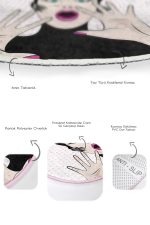 - RealHomes - Realhomes  Şaşkın Pop-Art Dijital Baskılı 2'li Oval Kaymaz Tabanlı Banyo & Mutfak Paspas Takımı Realhomes