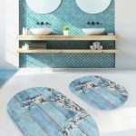 Siyah Ekose Mery Christmas Temalı 2'li Oval Banyo Halısı Seti & Mutfak Paspas Takımı Realhomes