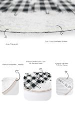 - RealHomes - Realhomes  Ekose Çam Ağacı Christmas Temalı 2'li Oval Kaymaz Tabanlı Banyo Halı Seti & Mutfak Halı Takımı Realhomes