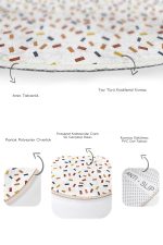 - RealHomes - Realhomes  Renkli Geometrik Motifli 2'li Oval Kaymaz Tabanlı Banyo Paspas Takımı & Mutfak Paspas Seti Realhomes