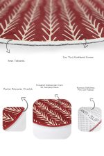 - RealHomes - Realhomes  Kahverengi Zeminli Geyik Tasarımlı 2'li Oval Kaymaz Tabanlı Banyo Halısı Takımı & Mutfak Halı Seti Realhomes