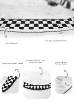 - RealHomes - Realhomes  Zebra Motifli Geytik Tasarımlı 2'li Oval Kaymaz Tabanlı Banyo Paspas Takımı & Mutfak Paspas Seti Realhomes