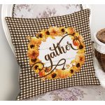 - RealHomes Dijital Baskılı Modern Yastık Kırlent Kılıfı - Realhomes Kahve Ekose Motifli Kabak Tasarımlı Dijital Baskılı Modern Yastık Kırlent Kılıfı Realhomes