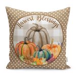 - RealHomes Dijital Baskılı Modern Yastık Kırlent Kılıfı - Realhomes Kahve Puantiyeli Motifli Kabak Tasarımlı Modern Yastık Kırlent Kılıfı Realhomes