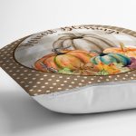 - RealHomes Dijital Baskılı Modern Yastık Kırlent Kılıfı - Realhomes Kahve Puantiyeli Motifli Kabak Tasarımlı Modern Yastık Kırlent Kılıfı Realhomes