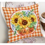 - RealHomes Dijital Baskılı Modern Yastık Kırlent Kılıfı - Realhomes Turuncu Ekose Motifli Kabak Tasarımlı Modern Yastık Kırlent Kılıfı Realhomes