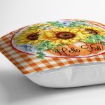 - RealHomes Dijital Baskılı Modern Yastık Kırlent Kılıfı - Realhomes Turuncu Ekose Motifli Kabak Tasarımlı Modern Yastık Kırlent Kılıfı Realhomes