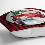 - RealHomes Dijital Baskılı Modern Yastık Kırlent Kılıfı - Realhomes Kırmızı Ekose Yılbaşı Temalı Dijital Baskılı Modern Yastık Kırlent Kılıfı Realhomes