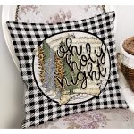 - RealHomes Dijital Baskılı Modern Yastık Kırlent Kılıfı - Realhomes Siyah Beyaz Ekose Motifli Özel Tasarım Modern Yastık Kırlent Kılıfı Realhomes