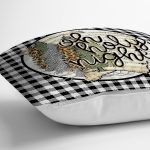 - RealHomes Dijital Baskılı Modern Yastık Kırlent Kılıfı - Realhomes Siyah Beyaz Ekose Motifli Özel Tasarım Modern Yastık Kırlent Kılıfı Realhomes