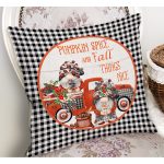 - RealHomes Dijital Baskılı Modern Yastık Kırlent Kılıfı - Realhomes Siyah Beyaz Ekose Pumpkin Özel Tasarımlı Modern Yastık Kırlent Kılıfı Realhomes