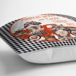 - RealHomes Dijital Baskılı Modern Yastık Kırlent Kılıfı - Realhomes Siyah Beyaz Ekose Pumpkin Özel Tasarımlı Modern Yastık Kırlent Kılıfı Realhomes