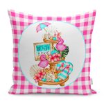 - RealHomes Dijital Baskılı Modern Yastık Kırlent Kılıfı - Realhomes Pembe Ekose Özel Tasarım Dijital Baskılı Modern Yastık Kırlent Kılıfı Realhomes