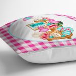 - RealHomes Dijital Baskılı Modern Yastık Kırlent Kılıfı - Realhomes Pembe Ekose Özel Tasarım Dijital Baskılı Modern Yastık Kırlent Kılıfı Realhomes