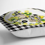 - RealHomes Dijital Baskılı Modern Yastık Kırlent Kılıfı - Realhomes Limon Tasarımlı Ekose Motifli Modern Yastık Kırlent Kılıfı Realhomes