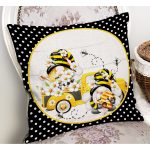 - RealHomes Dijital Baskılı Modern Yastık Kırlent Kılıfı - Realhomes Siyah Puantiye li Arı Temalı Dijital Baskılı Modern Yastık Kırlent Kılıfı Realhomes