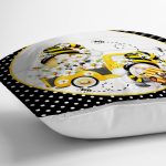 - RealHomes Dijital Baskılı Modern Yastık Kırlent Kılıfı - Realhomes Siyah Puantiye li Arı Temalı Dijital Baskılı Modern Yastık Kırlent Kılıfı Realhomes