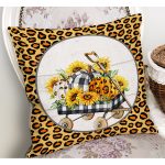 - RealHomes Dijital Baskılı Modern Yastık Kırlent Kılıfı - Realhomes Leopar Desenli Kabak Temalı Modern Yastık Kırlent Kılıfı Realhomes