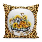 - RealHomes Dijital Baskılı Modern Yastık Kırlent Kılıfı - Realhomes Leopar Desenli Kabak Temalı Modern Yastık Kırlent Kılıfı Realhomes