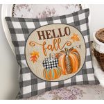 - RealHomes Dijital Baskılı Modern Yastık Kırlent Kılıfı - Realhomes Ekose Motifli Kabak Tasarımlı Modern Yastık Kırlent Kılıfı Realhomes