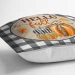 - RealHomes Dijital Baskılı Modern Yastık Kırlent Kılıfı - Realhomes Ekose Motifli Kabak Tasarımlı Modern Yastık Kırlent Kılıfı Realhomes