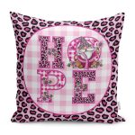 - RealHomes Dijital Baskılı Modern Yastık Kırlent Kılıfı - Realhomes Pembe Leopar Desenli Hope Tasarımlı Modern Yastık Kırlent Kılıfı Realhomes
