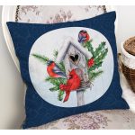 - RealHomes Dijital Baskılı Modern Yastık Kırlent Kılıfı - Realhomes Yılbaşı Temalı Kuş Tasarımlı Dijital Baskılı Modern Yastık Kırlent Kılıfı Realhomes