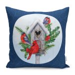 - RealHomes Dijital Baskılı Modern Yastık Kırlent Kılıfı - Realhomes Yılbaşı Temalı Kuş Tasarımlı Dijital Baskılı Modern Yastık Kırlent Kılıfı Realhomes