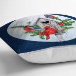 - RealHomes Dijital Baskılı Modern Yastık Kırlent Kılıfı - Realhomes Yılbaşı Temalı Kuş Tasarımlı Dijital Baskılı Modern Yastık Kırlent Kılıfı Realhomes