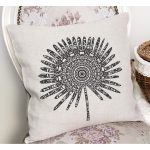 - RealHomes Dijital Baskılı Modern Yastık Kırlent Kılıfı - Realhomes Siyah Beyaz Çiçek Tasarımlı Modern Yastık Kırlent Kılıfı Realhomes