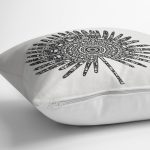 - RealHomes Dijital Baskılı Modern Yastık Kırlent Kılıfı - Realhomes Siyah Beyaz Çiçek Tasarımlı Modern Yastık Kırlent Kılıfı Realhomes