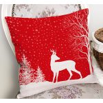 - RealHomes Dijital Baskılı Modern Yastık Kırlent Kılıfı - Realhomes Kırmızı Yılbaşı Temalı Yeyik Tasarımlı Yastık Kırlent Kılıfı Realhomes