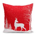 - RealHomes Dijital Baskılı Modern Yastık Kırlent Kılıfı - Realhomes Kırmızı Yılbaşı Temalı Yeyik Tasarımlı Yastık Kırlent Kılıfı Realhomes