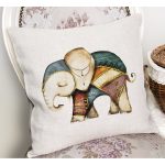 - RealHomes Dijital Baskılı Modern Yastık Kırlent Kılıfı - Realhomes Etnik Tasarımlı Fil Desenli Dijital Baskılı Yastık Kırlent Kılıfı Realhomes