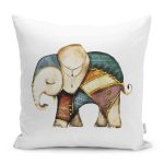 - RealHomes Dijital Baskılı Modern Yastık Kırlent Kılıfı - Realhomes Etnik Tasarımlı Fil Desenli Dijital Baskılı Yastık Kırlent Kılıfı Realhomes