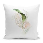 - RealHomes Dijital Baskılı Modern Yastık Kırlent Kılıfı - Realhomes Gold Detaylı Tropik Yaprak Tasarımlı Dekoratif Yasatık Kırlent Kılıfı Realhomes