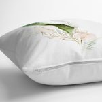 - RealHomes Dijital Baskılı Modern Yastık Kırlent Kılıfı - Realhomes Gold Detaylı Tropik Yaprak Tasarımlı Dekoratif Yasatık Kırlent Kılıfı Realhomes