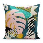 - RealHomes Dijital Baskılı Modern Yastık Kırlent Kılıfı - Realhomes Özel Tasarımlı Tropik Yaprakları Dijital Baskılı Yastık Kırlent Kılıfı Realhomes