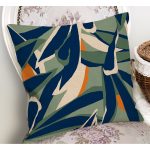 - RealHomes Dijital Baskılı Modern Yastık Kırlent Kılıfı - Realhomes Yeşil Lacivert Renkli Özel Tasarım Yastık Kırlent Kılıfı Realhomes