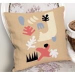 - RealHomes Dijital Baskılı Modern Yastık Kırlent Kılıfı - Realhomes Krem Renkli Onedraw Temalı Modern Yastık Kırlent Kılıfı Realhomes