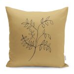 - RealHomes Dijital Baskılı Modern Yastık Kırlent Kılıfı - Realhomes Sarı Zemin Tekli Çiçek Tasarımlı Yastık Kırlent Kılıfı Realhomes